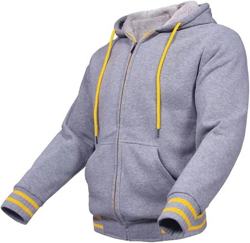 Men's Fleece Jacket Plaid Hoodies Sherpa Zip Up Winter Work Warm Sweatshirts in Saudi Arabia