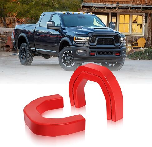 لملحقات دودج رام 1500 2019-2024 أغطية خطاف السحب، قطعتان (لا تناسب رام 1500 كلاسيك، وارلوك، رام 2500، رام 3500) (أحمر) in Saudi Arabia