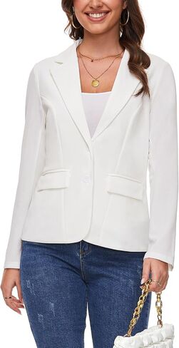 MINTLIMIT Blazers for Women Business Casual Long Sleeve Notched Lapel Button Work Office Blazers Jackets with Pockets in Saudi Arabia