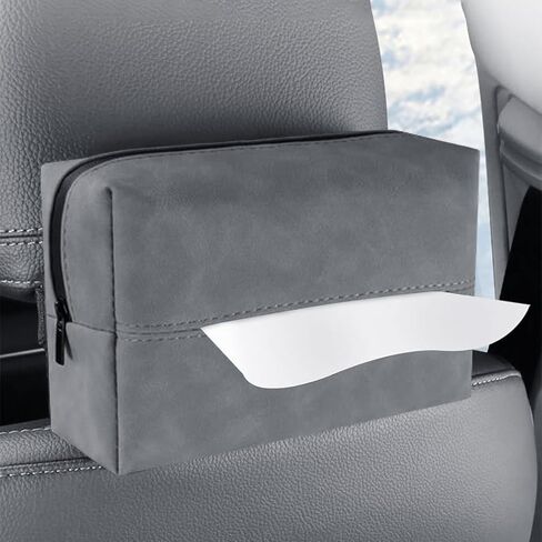 Car Napkin Holder for Back Seat - Tissue Box Holder Cover for Car Backseat - Car Napkin Dispenser - Tissue Organization Bag Mask Organizer Pouches Red Black Blue Brown in Saudi Arabia