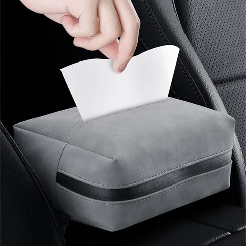 Car Napkin Holder for Back Seat - Tissue Box Holder Cover for Car Backseat - Car Napkin Dispenser - Tissue Organization Bag Mask Organizer Pouches Red Black Blue Brown in Saudi Arabia