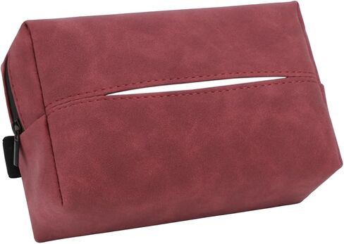 Car Napkin Holder for Back Seat - Tissue Box Holder Cover for Car Backseat - Car Napkin Dispenser - Tissue Organization Bag Mask Organizer Pouches Red Black Blue Brown in Saudi Arabia