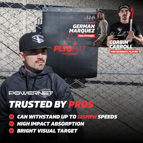 PowerNet Power Plyometric Training Balls and Mat Bundle | Sand-Filled | Increase Velocity | Great for Baseball and Softball | Includes Portable Backstop in Saudi Arabia