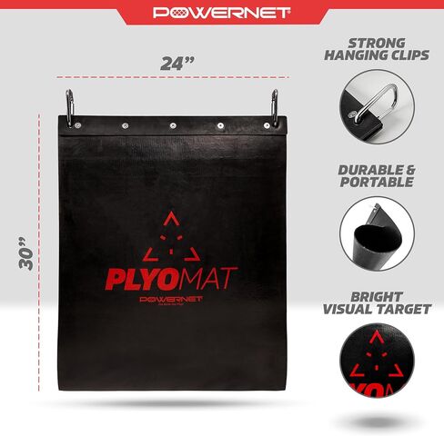 PowerNet Power Plyometric Training Balls and Mat Bundle | Sand-Filled | Increase Velocity | Great for Baseball and Softball | Includes Portable Backstop in Saudi Arabia