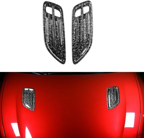 Glossy Black Style Car Air Flow Intake Cover,Air Flow Intake Hood Scoop Vent Cover Trim,Side Vent Bonnet Cover Compatible with Kia Stinger Accessories in Kuwait