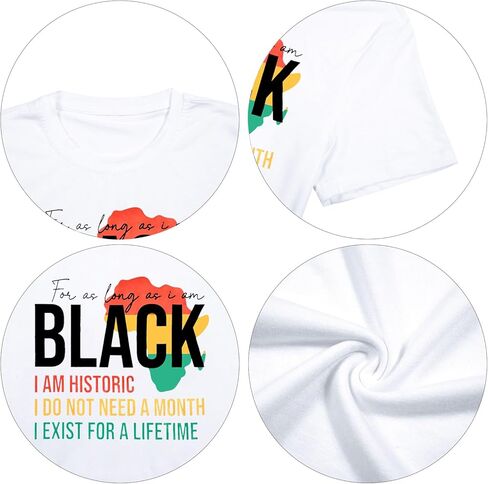 Black History Shirts African American T-Shirts Women Black History Month Tops Black Freedom Clothes in Kuwait
