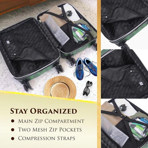 FUL Harry Potter 22 Inch Carry On Luggage, Hardshell Rolling Suitcase with Spinner Wheels, Slytherin in Saudi Arabia