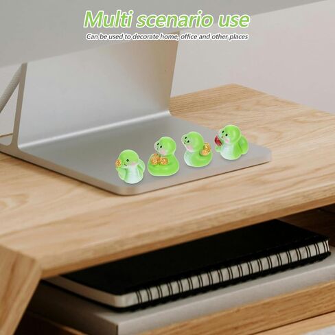 6 Pcs 2025 Miniature Snake Figurines: Resin New Year Ornaments Snake Year, Treasure Pots Snake Decor Chinese Zodiac Animal Statues Year of The Snake for Spring Festival Home Car Decor in Saudi Arabia