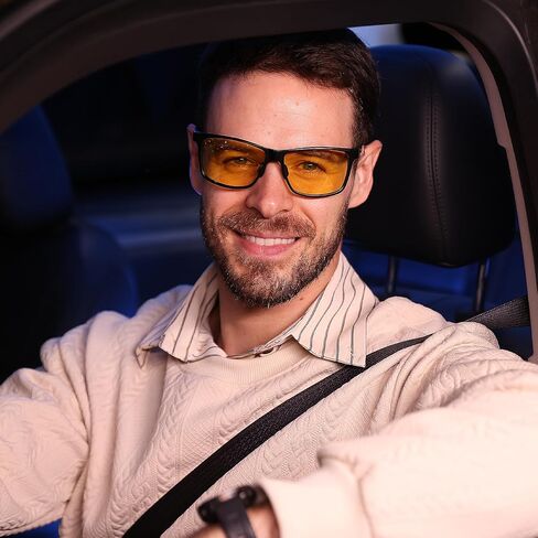 DUCO Carbon Fiber Temples Polarized Night Vision Driving Glasses 8206 in Kuwait