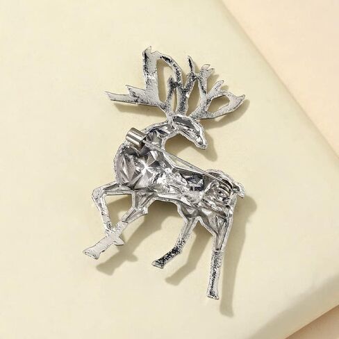 Deer Brooch Clips Sweater Vintage Shawl Clips Cardigan Collar Clips Dress Shirt Clips Christmas Elk Brooch Jewelry for Women in Kuwait