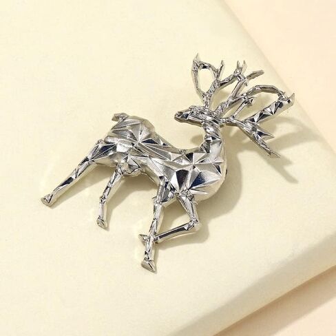 Deer Brooch Clips Sweater Vintage Shawl Clips Cardigan Collar Clips Dress Shirt Clips Christmas Elk Brooch Jewelry for Women in Kuwait
