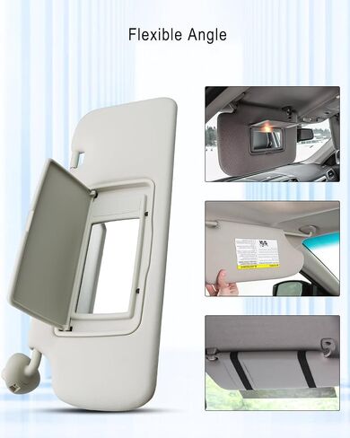 واقي الشمس من جانب السائق مناسب لسيارة Honda CRV 2012 2013 2014، استبدال غطاء الحماية من الشمس الأمامي الأيسر 83280-T0A-A01ZA 83280T0AA01ZA 83280-T0A-A81ZA 83280T0AA81ZA، رمادي in Saudi Arabia
