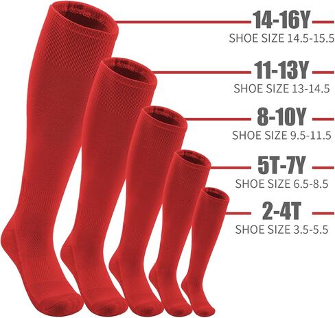 QBK Toddler To Youth Baseball/Softball Socks - Soccer T-Ball Team Sport Socks For Kids Boys And Girls in Kuwait