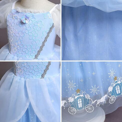 ODIZLI Little Girls Princess Dress Up Clothes Butterfly Tulle Long Ball Gown+Accessories Birthday Party Halloween Costume in Saudi Arabia