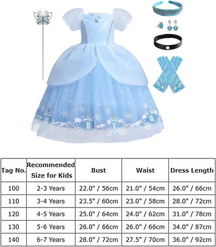 ODIZLI Little Girls Princess Dress Up Clothes Butterfly Tulle Long Ball Gown+Accessories Birthday Party Halloween Costume in Saudi Arabia