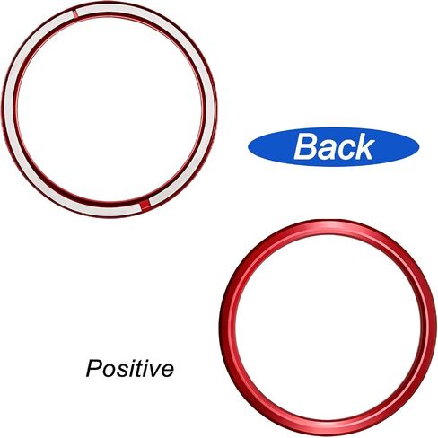 Compatible with Center Console Air Conditioner Vent Outlet Panel Trim Decorative Frame Aluminum Alloy Rings Sticker Decal Interior Accessories for Chevrolet Camaro 2017-2020 (4pcs,Blue) in Saudi Arabia