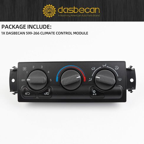 Dasbecan 599-266 A/C Heater Climate Control Module Panel Compatible with 1999-2002 Chevrolet Tahoe Silverado Suburban GMC Sierra Yukon Replace# 19244873 15753264 15054697 9361355 in Saudi Arabia