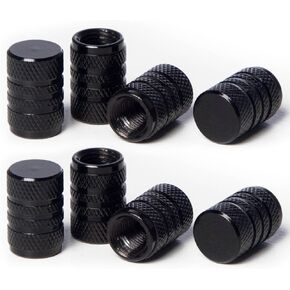 Circuit Performance VC5 Series Black Aluminum Valve Stem Caps (8 Pieces)