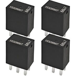 Relay 15328867 (Pack of 4), 12VDC 5-Pin Relay High-Performance Automotive Relay - Compatible for GM Vehicles