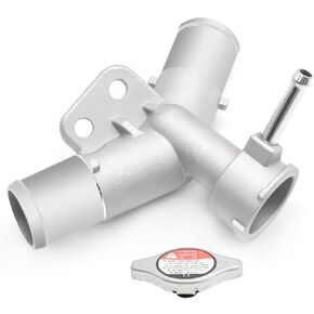 Aluminium Engine Radiator Filler Neck with Sealed Cap, Replacement for Toyota Yaris 2007-2018 1 Set, Replace# 1650221080