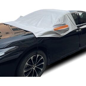 Car Cover for Ice and Snow, Car Windshield Cover with Side Mirror Protectors, Winter Car Accessories for Cars, SUVs, Vans, Windproof and UV Protection