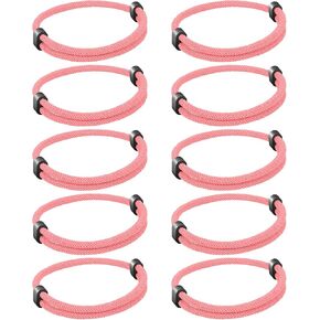 10PCS Braided Rope Cord Bracelet for Men Women, Nautical Beach Surf Bracelets Gifts Set for Sports, Handmade Woven String Bracelets with Adjustable Knot 10 Different Colors