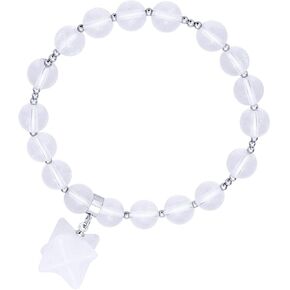 TUMBEELLUWA Beads Bracelets Semi Precious Stone Merkaba Yoga Beads Healing Crystals Chakra Bracelet Handmade Jewelry for Women