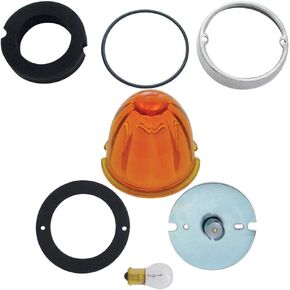 United Pacific 32163 Truck Cab Light Conversion Kit, Grakon 1000 Style, with Watermelon Glass Lens & 1156 Base, Amber