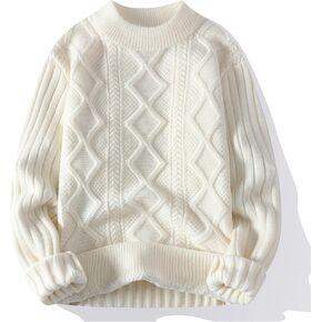 Vamtac Casual Cable Knit Sweater Oversize Crewneck Long Sleeve Pullover Sweaters Tops Trendy Outfits