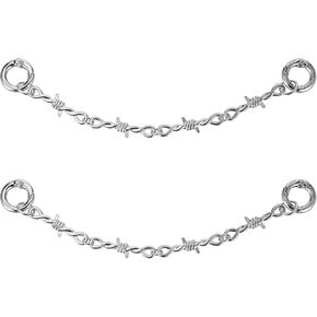 Shoes Metal Chain Spikes Charms Punk Rivet Cone Sandals Decoration Bling Gothic Alloy Cool Shoes Chain for Women Girls Man Biker Clog Sandals Accessories Shoe Stylish Decorations