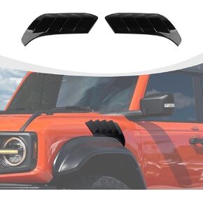 Front Side Fender Vents Cover Trim Compatible with Ford Bronco Raptor 2021-2024, Side Air Vent Outlet Cover, Black