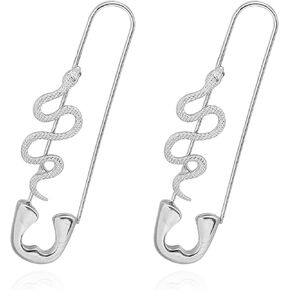Snake Earrings for Women Gold Safety Pin Hoop Earrings Paper Clip Hoop Earrings for Women