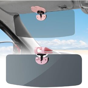 JOYTUTUS Sun Visor for SUV, Cute Polarized Sun Visor Extender for Car, Cat Paw Clip Sun Visor Extender, Universal UV400 Car Visor Extension Anti-Glare, Protect from Sun Glare/UV Ray/Stray Light (Pink)