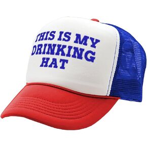 Guacamole This is My Drinking HAT - Drunk Party Beer - Adult Trucker Cap Hat, RWB