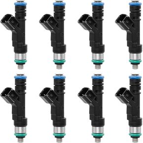 0280158138 Upgraded 5.4L Fuel Injector Set of 8 for Ford F150 F250 F350 Super Duty 2007-2010 E-150 E-250 E-350 E-450 5.4L 2003-2009, for Lincoln Mark LT 5.4L 2007-2008 OE# 62402 7C3Z9F593A 0280158138