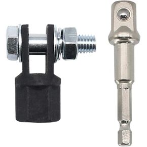 JIANWEI 1/2'' Scissor Jack Adapter, Drive Car Repair Scissor Jack Adapter, Chrome Vanadium Steel Scissor Jack Drill Adapter for Impact Wrench(Black+Silver)