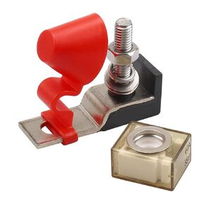 ZOOKOTO 58V DC Max Marine Rated Battery Fuse Block 30A, Single Stud 5/16" (M8) Compact Marine Rated Battery Fuse 30A
