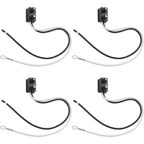 Oyviny 4PCS Trailer Light 2 Wire Pigtail Harness 10" Long, 2 Pin Trailer Light Connector Fits with 2" and 2.5" Side Marker/Clearance Light, 2-Wire Pigtail for Optronics Trailer Lights