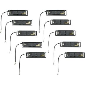 All Star Truck Parts] 4x1 Black Bracket and Single Wire Plug for Thin Line Series Trailer Clearance and Side Marker Lights All Weather ABS MC65 Series Model 19 [10 PACK]