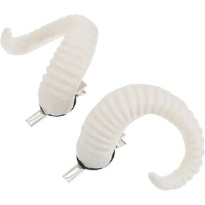 Beaupretty 1 Pair Sheep Horns Hair Clips Fancy Devil Horn Hairpin Horns Headwear Halloween Hair Clip Cosplay Costume Party Hair Accessories for Women Men (White)