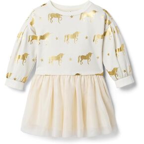 Janie and Jack Girls' Tulle Icon Dress (Toddler/Little Big Kid)