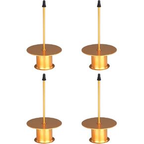Pcs of 4 Candle Holder Iron Plate Candle Holder,Decorative Iron Pillar Candle Plate,5 cm Diameter Pedestal Candle Stand for Candles, Incense Cones, Spa, Weddings Table Centerpiece Mantel Decorations