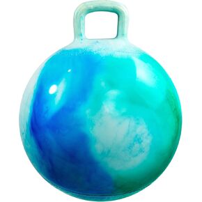 INPODAK Hopper Ball Bouncy Ball with Handle for Kids Hippity Hop Sit on Jumping Bouncer 18 Inch Bouncing Ball for Ages 3-7 with Pump Great Birthday Gift