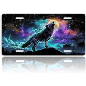Unicorn License Plate Pegasus Fantasy Colorful Horse License Plate Personalise Stainless Steel Funny Design Compatible with Standard License Plate Holder for USA Canada