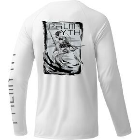 Palmyth Mens Fishing Shirts Long Sleeve Sun Protection Shirts UPF 50+ Rash Guard T-Shirt Tee