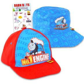 THOMAS & FRIENDS مجموعتان من قبعات توماس ذا ترين للأولاد والأطفال - حزمة قبعة بيسبول وقبعة دلو للأطفال بالإضافة إلى الملصقات | توماس القطار أغطية الرأس والإكسسوارات in Kuwait