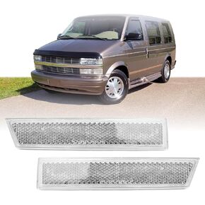 USR 85-94 Astro Van Corner Light – CLEAR Corner Lamps (Left + Right) Pair - Compatible with 1985-1994 Chevrolet Chevy Astrovan/GMC Safari Van All Models/Trims (CLEAR CORNER LIGHTS)