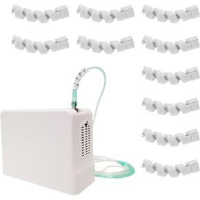 10 Pack Oxygen Tube Support Crimp Straightener for Portable Oxygen Concentrator Oxygen Hose Nasal Cannula, Oxygen Tubing Supports Oxygen Accessories (Grey)