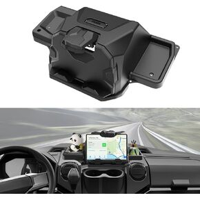 Electronic Device Holder for Polaris Ranger XD 1500 2024, Adjustable Navigator Bracket Tablet Mount with Storage Box for Polaris Ranger Crew/1500 XD Northstar Ultimate 2024+ Accessories