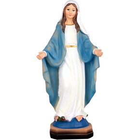 Generous Virgin Mary Statue, Our Lady of Lourdes Blessed Mother Statues, 8.5 Inch Virgin Mary Resin Figurines Catholic Gifts, Indoor Religious Home Decor